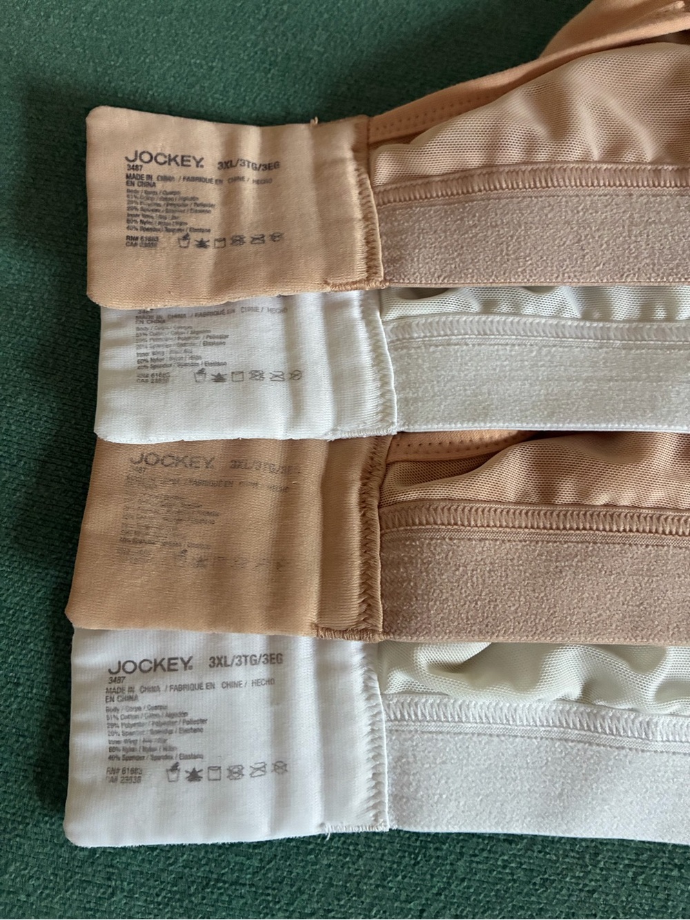 Jockey bras unlined cotton no-wire Forever Fit full coverage white tan lot of 4 - Picture 7 of 12